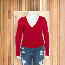 Load image into Gallery viewer, Ruched side V-neck
