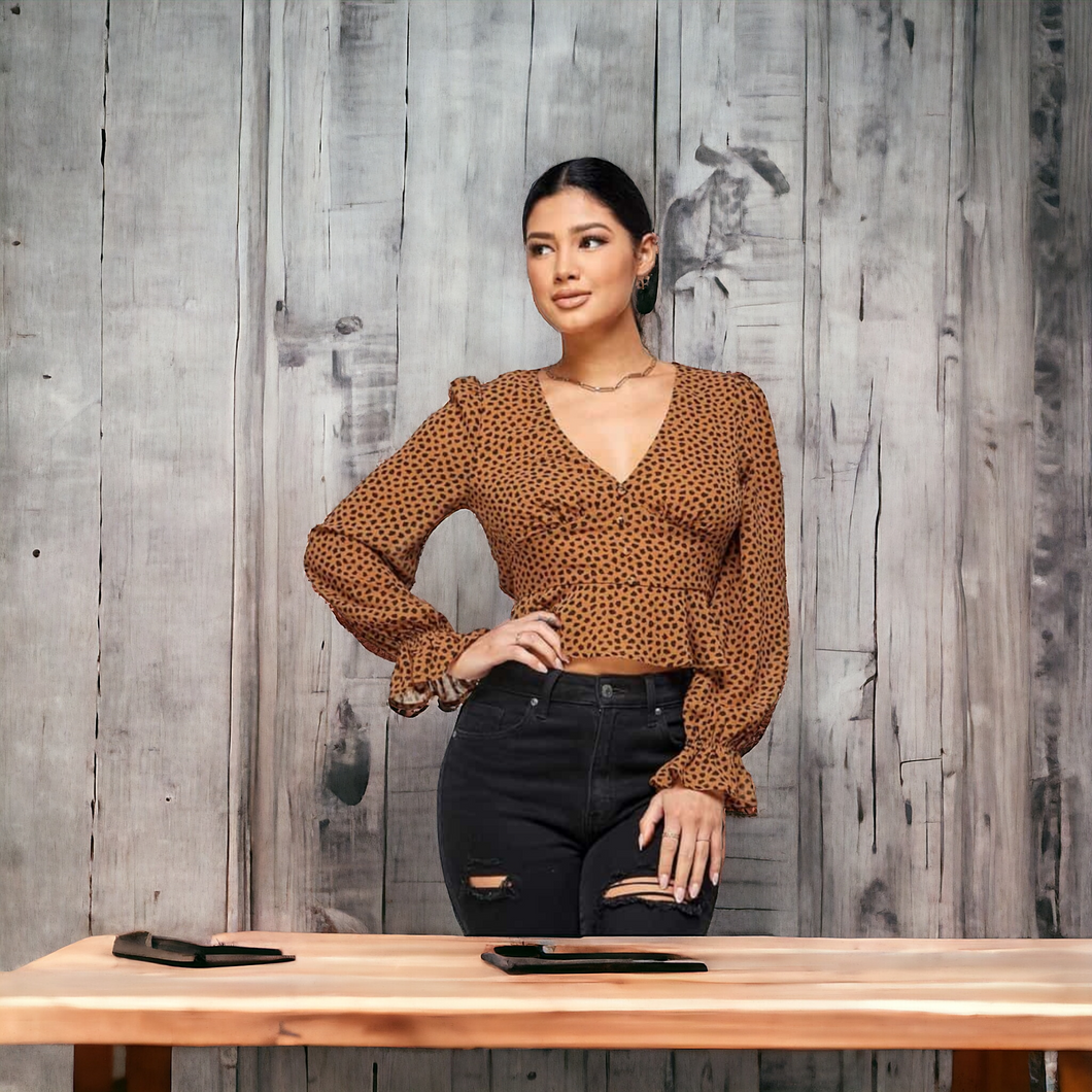 Cheetah Long Sleeve Top