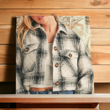 Load image into Gallery viewer, Flannel Cropped Shacket
