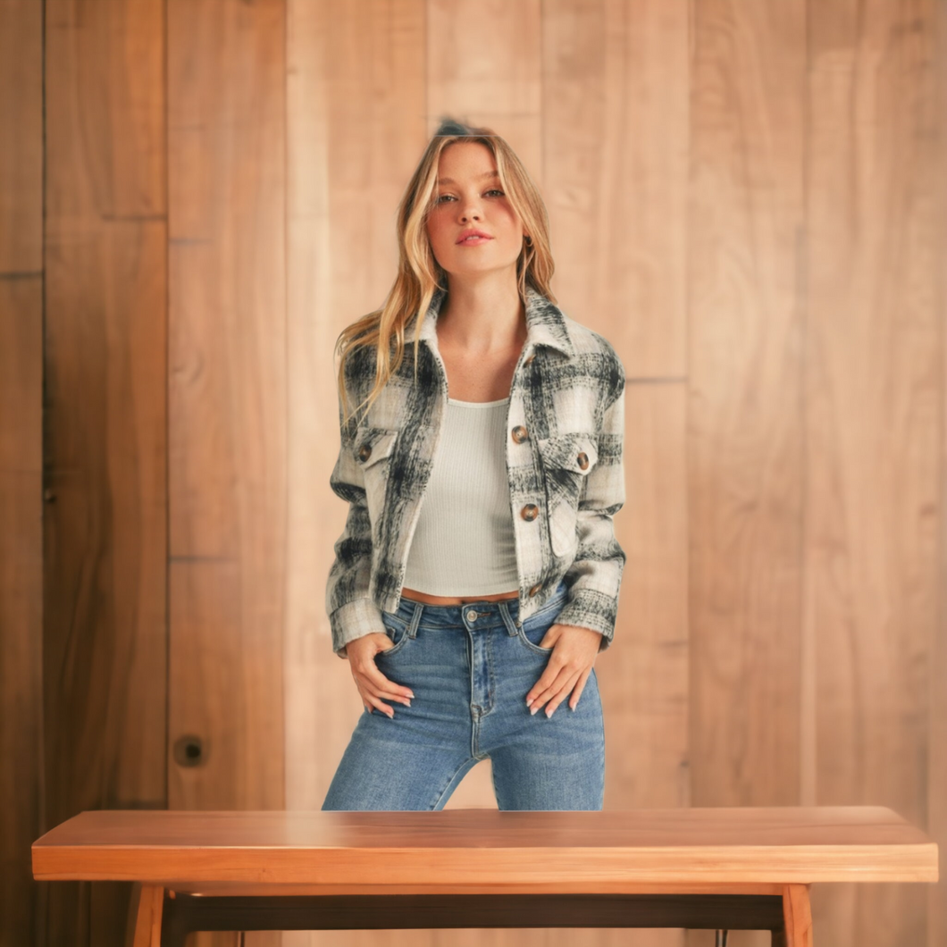 Flannel Cropped Shacket