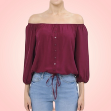 Load image into Gallery viewer, Button-Front Woven Cropped
