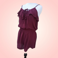 Load image into Gallery viewer, Lace Up Cami Romper
