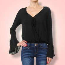 Load image into Gallery viewer, Flounced Long sleeve (Black)
