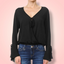 Load image into Gallery viewer, Flounced Long sleeve (Black)
