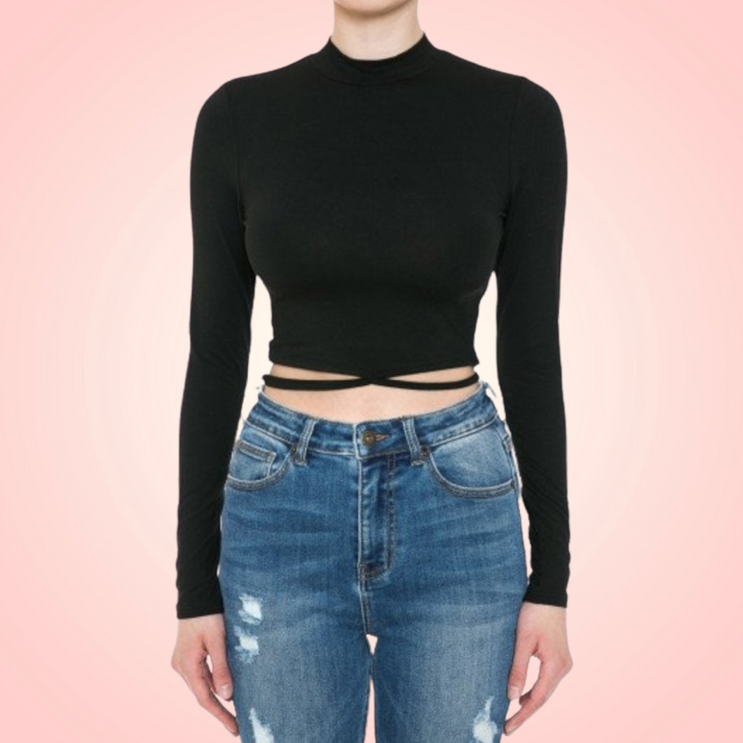 Mock Neck Crop